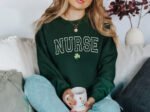 Varsity Nurse St Patricks Day Sweatshirt - Image 2